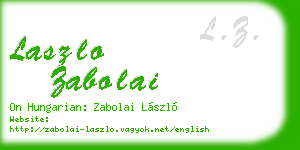 laszlo zabolai business card