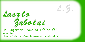 laszlo zabolai business card